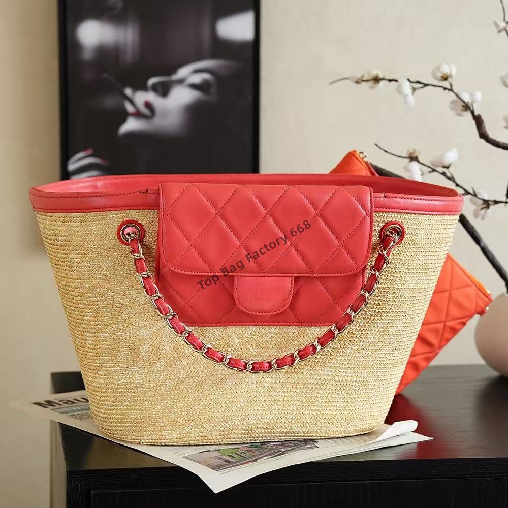 Fashion shoulder bag bags for women luxury Lunch box with compartments hand-woven designer women's bag shopping bag knitting beach bag 10a blac