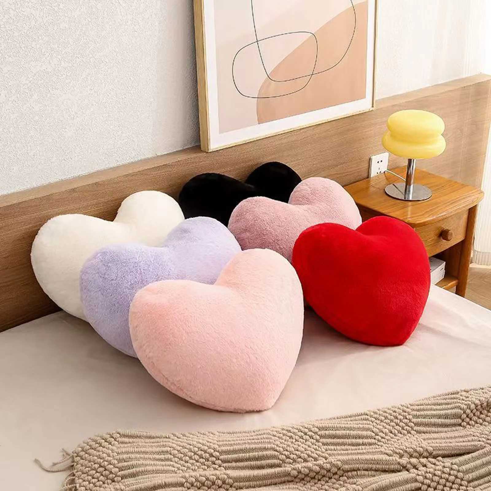 Cute Heart Shaped Pillow Soft Plush Throw Pillows Living Room Decor Valentines Day Wedding Gifts Love Pillow Heart Sofa Cushion H260330-image-1099630456