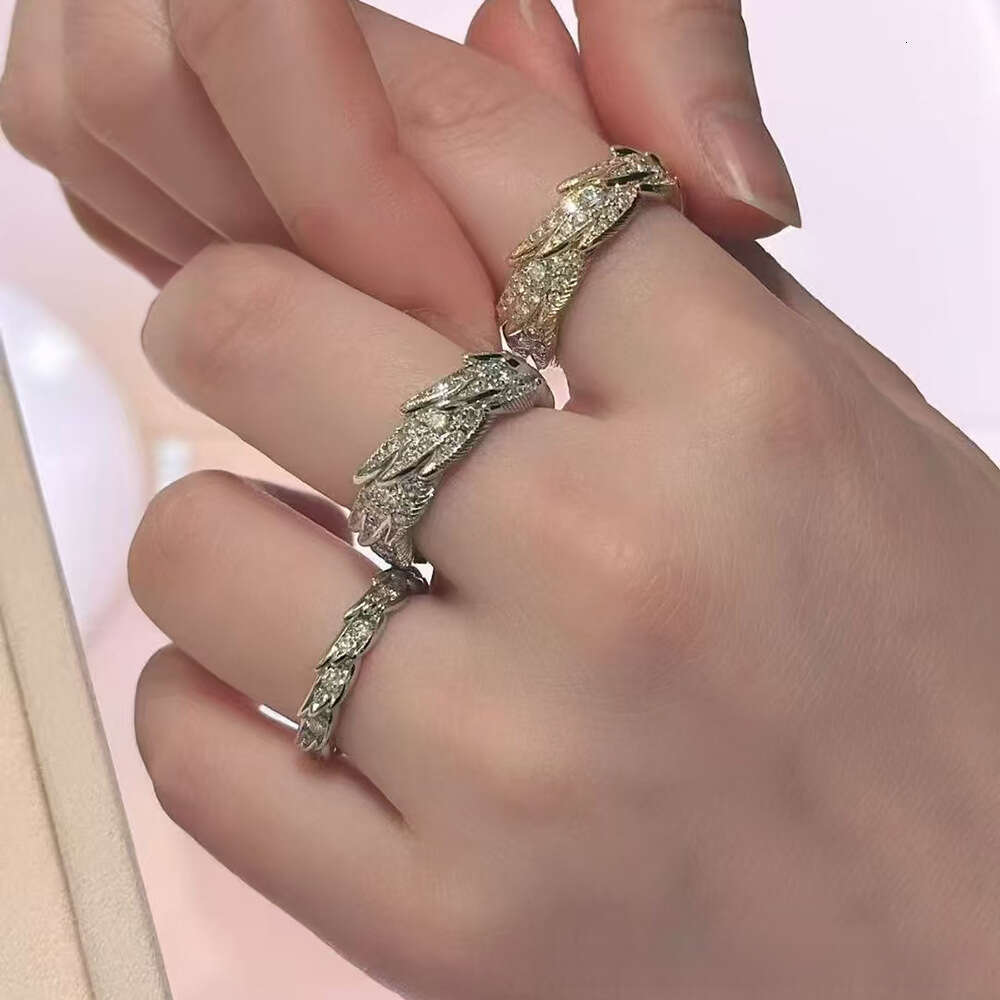 Ring Designer Luxury Rings For Women Feather Paved Zircon Ring 6 Unique Styles Luxury Sparkling Band Jewlery Designer For Men Women Couple Weddin-image-1099545481