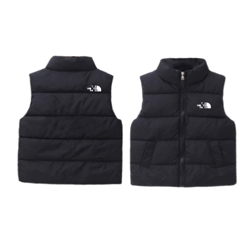 Childrens Down Vest Designer Face Jacket For Kids Clothing Luxury Down Coat Boys Girls Jackets Tank Tops Baby Outerwear Standing Collar Down Jacket