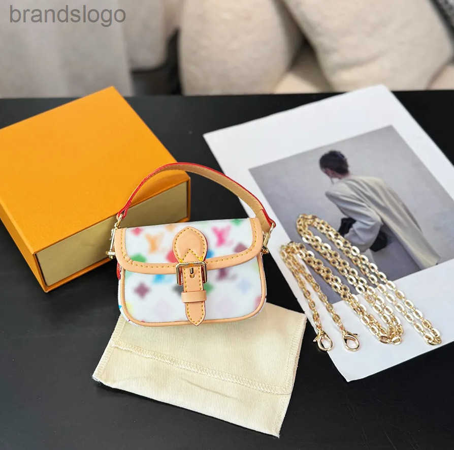 Luxury Designer Keychain Bags Mini Bag Charm Designer Vintage Womens Clutch Evening Shoulder Handbag Wrist Cross Body Bag Pouch Chain Wallet Coin Pu