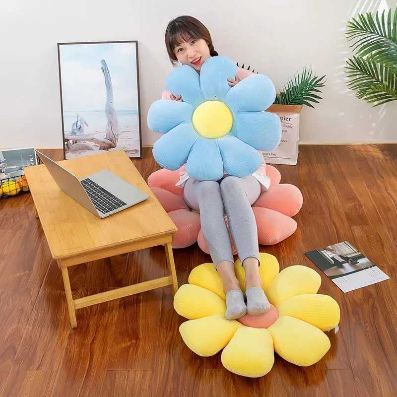Sunflower Petal Flower Seat Cushion Tatami Mat Office Chair Computer Floor Sitting Pad Comfortable Cozy Essential Home Accessory H260330-image-1099630954