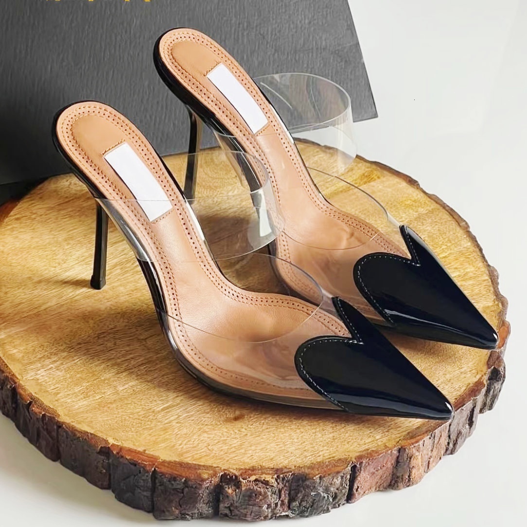 2026 Luxury Designer high heels shoes Fashion heart shaped pointed patent leather designer sandals fashionable party women's sexy high-heeled s