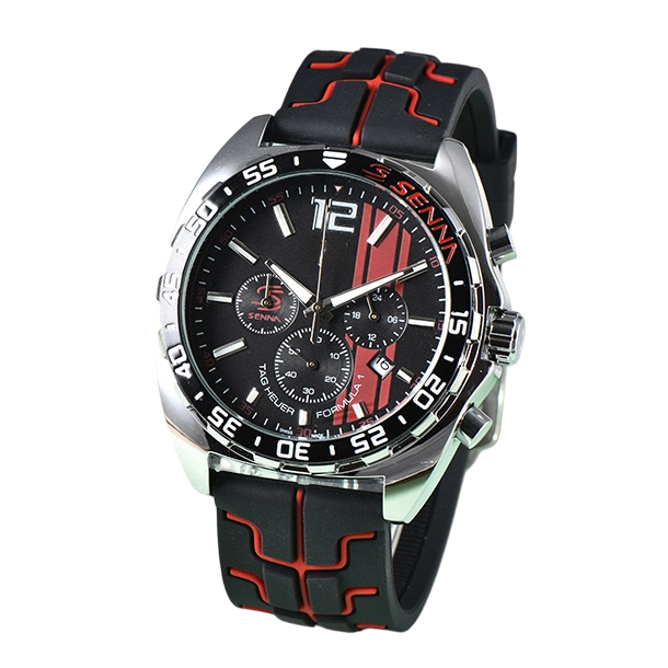 Formula 1 Senna Edition Chronograph Watch Sport Silicone Strap Waterproof Wristwatch for Men Racing Inspired Design with Date Function Ideal for Motorsport Fans 67$