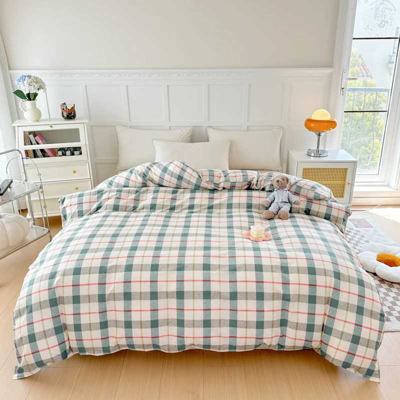 1pc 100 Pure Cotton Duvet Cover Queen/King Size Striped Quilt Cover for Double Bed housse de couette Single Bed Cover for Kids H260402-image-1100072449