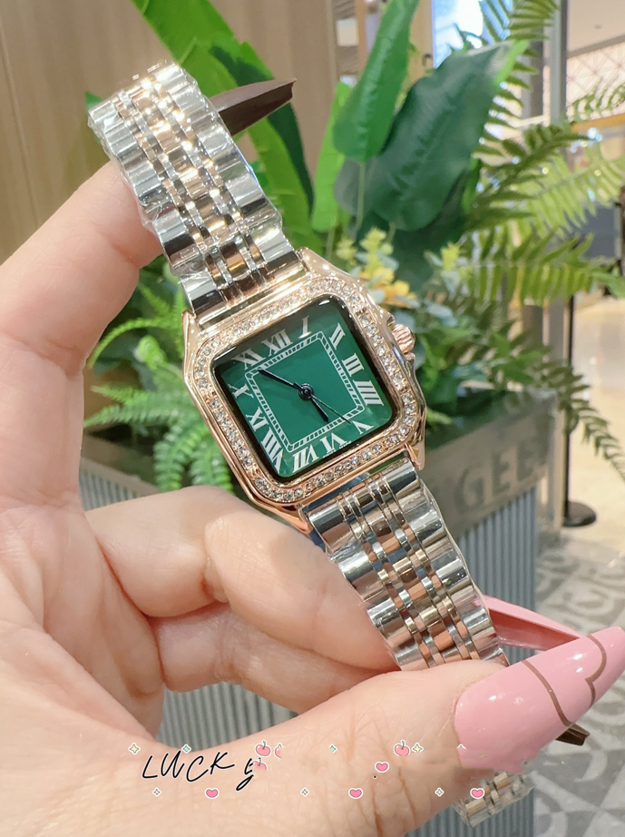 Luxury Watch Womens Watch tank Watches Designer Set with diamonds Quartz Movement Stainless Steel Bracelet women Wristwatches