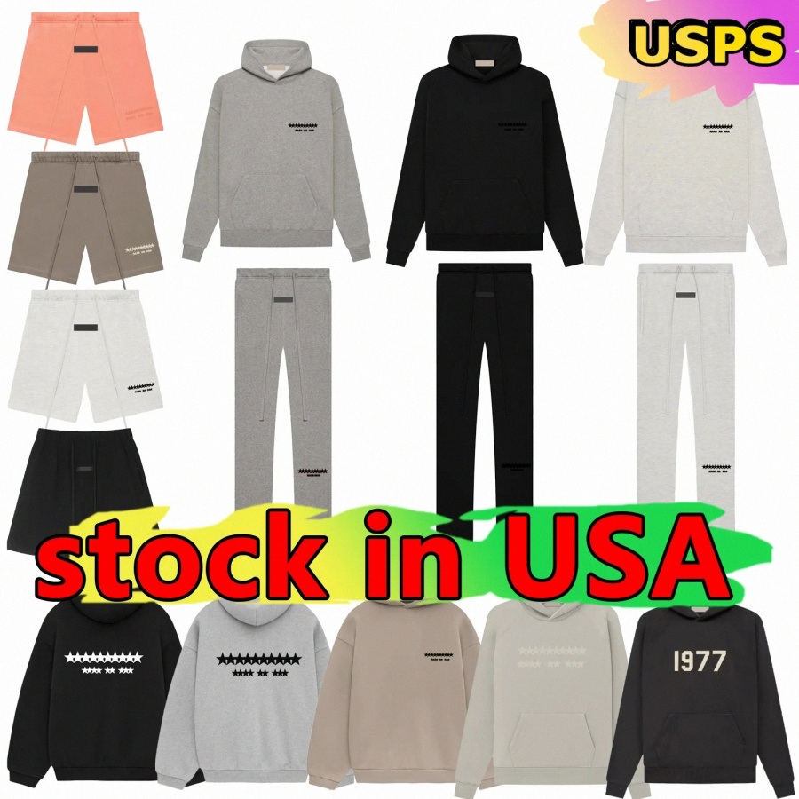 Essentials 2026 Tshirt Mens Tracksuit Set Hoodie Shorts Pants 1977 Graphic Tee Luxury Designer Streetwear (Stock in USA) m37m#
