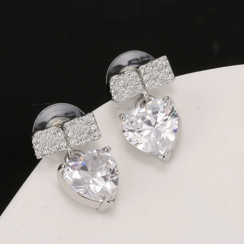 Mini Flat Stud Earring L83 High Quality Classic cubic zirconia Letter Luxury Stud Diamond Earrings Jewelry Comes With A Gift Box Geometric Heart Sta