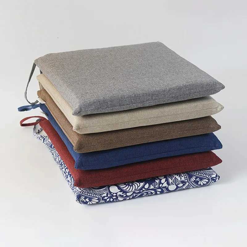 Linen Cushion Japanese Tatami Mat Comfortable Breathable Office Chair Cushion Bedroom Bay Window Living Room Floor Cushion H260330-image-1099631260
