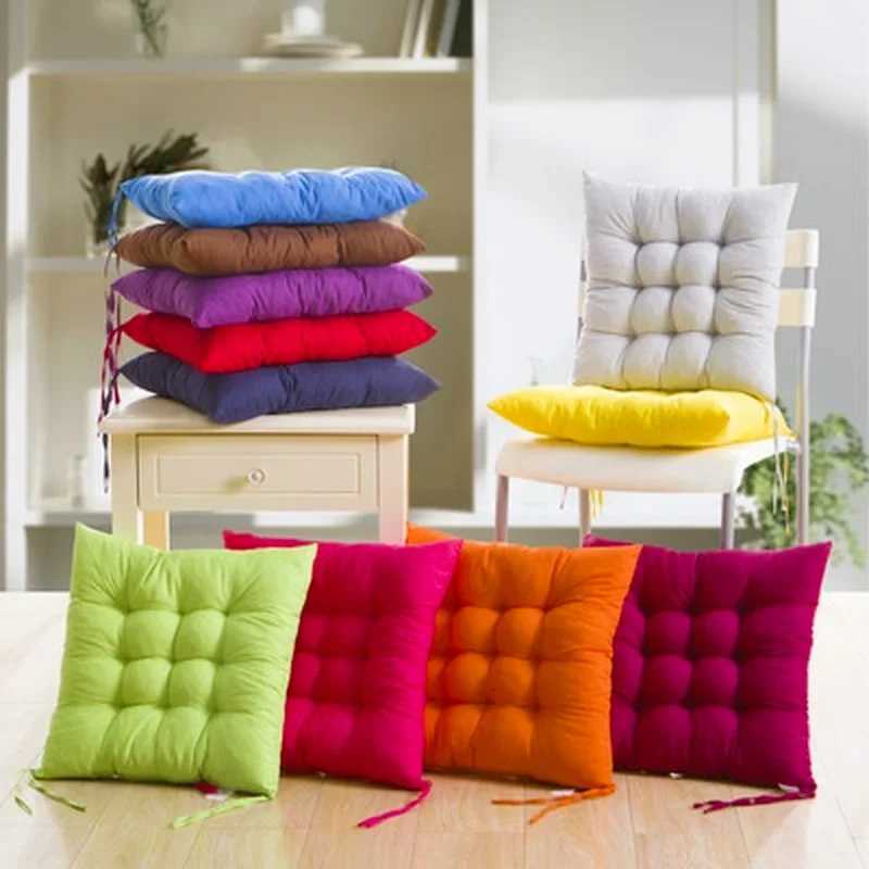 35x35cm Thicken Sanded Seat Cushion Chair Cushion Kitchen Office Decoration Computer Cushion Tied To The Seat Chair Decoration H260330-image-1099631542