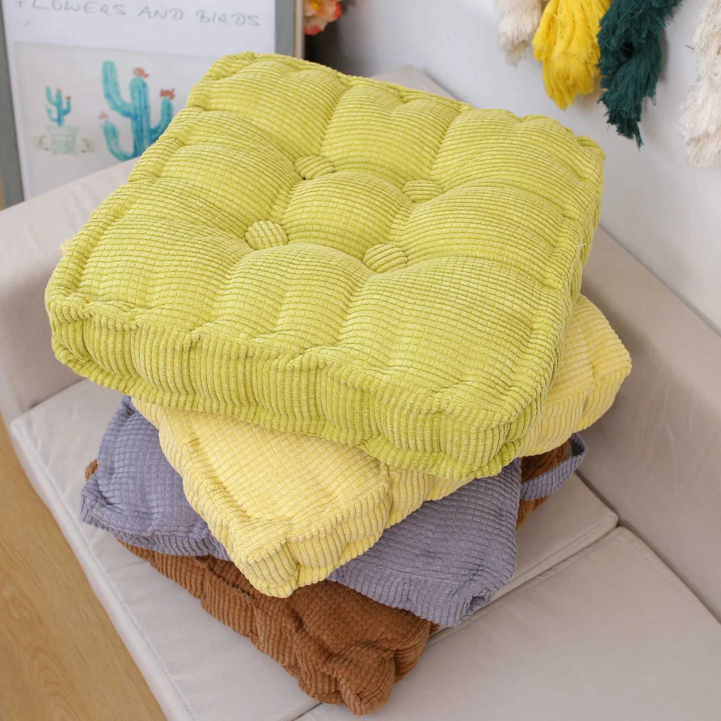 2025 Winter Warm Button Closure Seat Pad Thick Padded Removable Washable Non-Slip Dining Chair Cushion for Office Tatami Futon H260330-image-1099631309