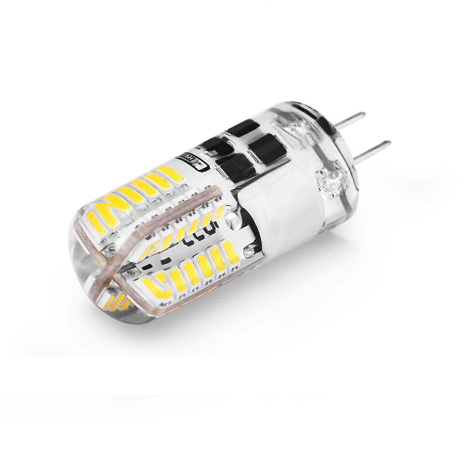 No Flicker 12V G4 LED Bulb 3W Silicone 360 Beam Angle 48LEDS SMD3014 Super Bright Replace 30W Halogen Chandelier Light-image-1099655897