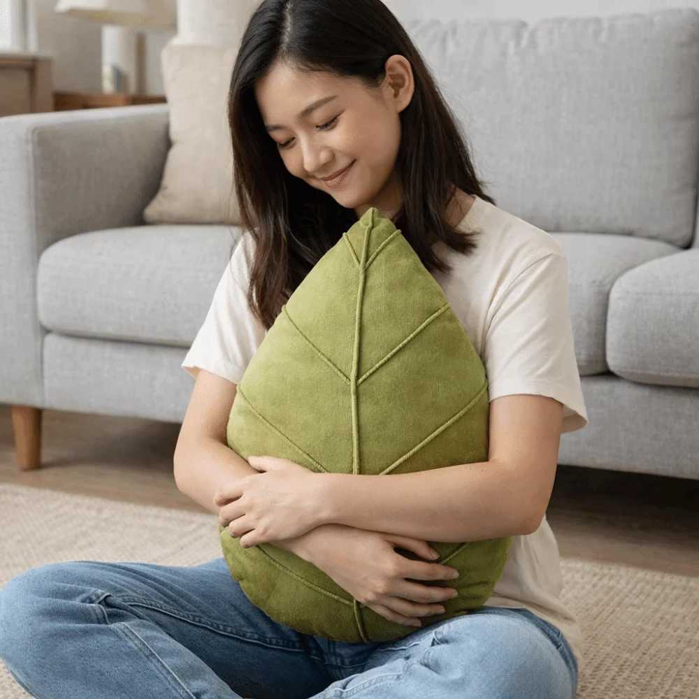 Home Decor Nordic Style Leaf Shaped Pillow Soft PP Cotton Filling Throw Pillow 3D Skin-friendly Car H260330-image-1099630110