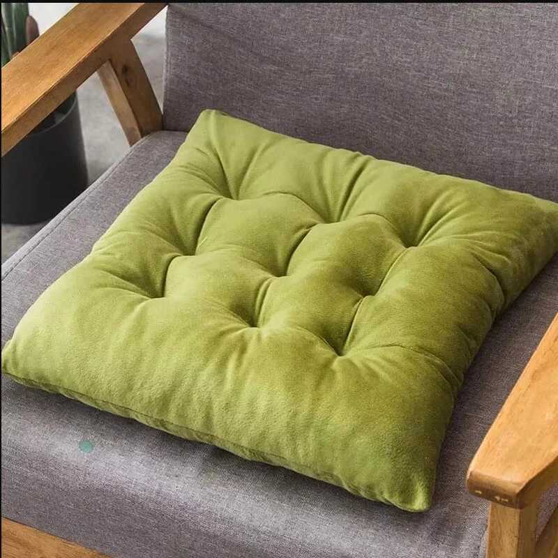 Square Chair Seat Cushion Solid Color Thick Soft Tatami Seat Mat Anti-slip Office Chair Cushion Modern Style Chair Cushions Pad H260330-image-1099631663