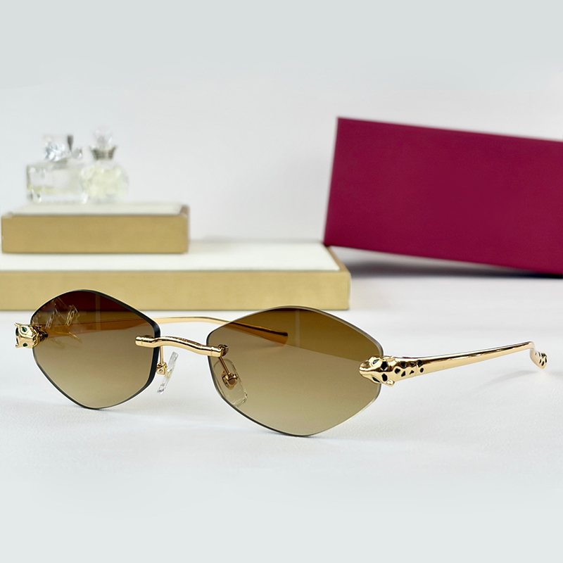 Rimless Vintage Designer Sunglasses Metal Frames Sunglasses Women Fashion Frameless Sun Glasses CT0637S Luxury Sunglasses Shades