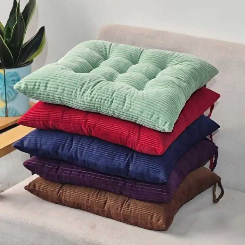 Corduroy Seat Cushion Large Square Thicken Chair Pad Tatami Floor Pillow Cushion For Home Office Patio Dining Chairs 45x45cm H260330-image-1099631783