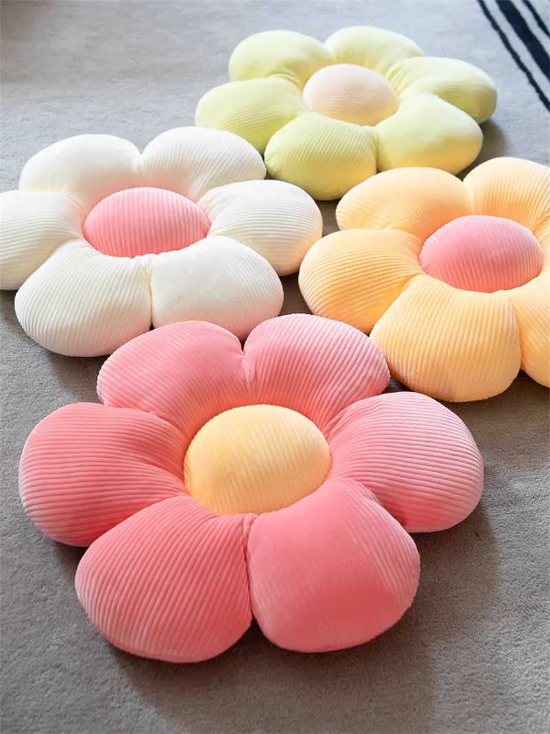 Stuffed Six Petal Flower Cushion Girly Room Decor SunflowerSetting for Kids Bedroom Seat Pillow Bay Window Pink Flower H260330-image-1099630287
