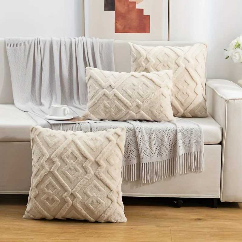 1pc Snowflake Velvet Jacquard Throw Pillow Covers Printed ThrowPillowcase Throw Pillow Covers Decor Home Decor Room DecorBedroom H260330-image-1099629690