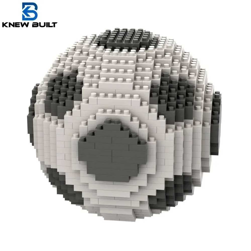 KNEW BUILT Football Model Mini Building Blocks Classical Decoration Kids Assemble Toys Soccer Funs Gift Bricks H260330-image-1099552925