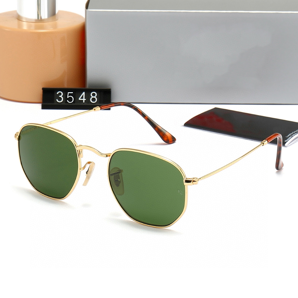 Classic Polarized Sunglasses Woman Designer Glasses Luxury Brand Alloy Metal Polaroid HD Tempered Glass Lens Retro Sun Glasses UV400 3548 Lunettes