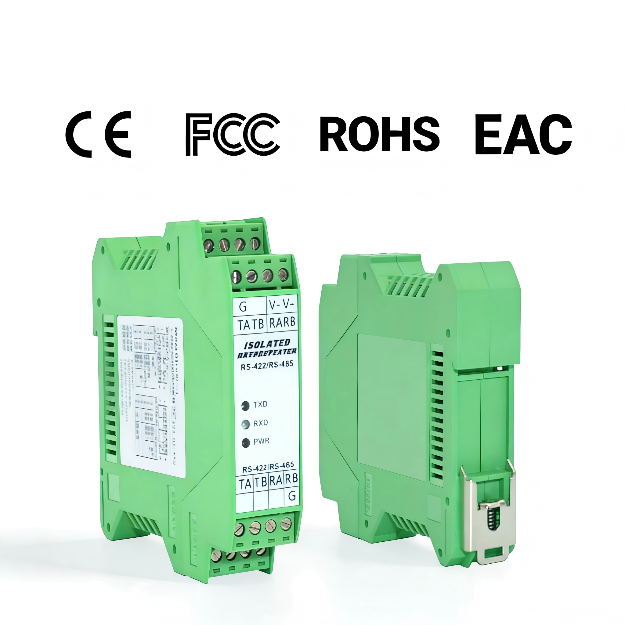 Industrial RS422/485 Repeater, 1 Channel RS485 Signal Amplifier, Photoelectric Isolation, Anti-Lightning & Anti-Interference, DC9-40V, Extend Com-image-1099606110