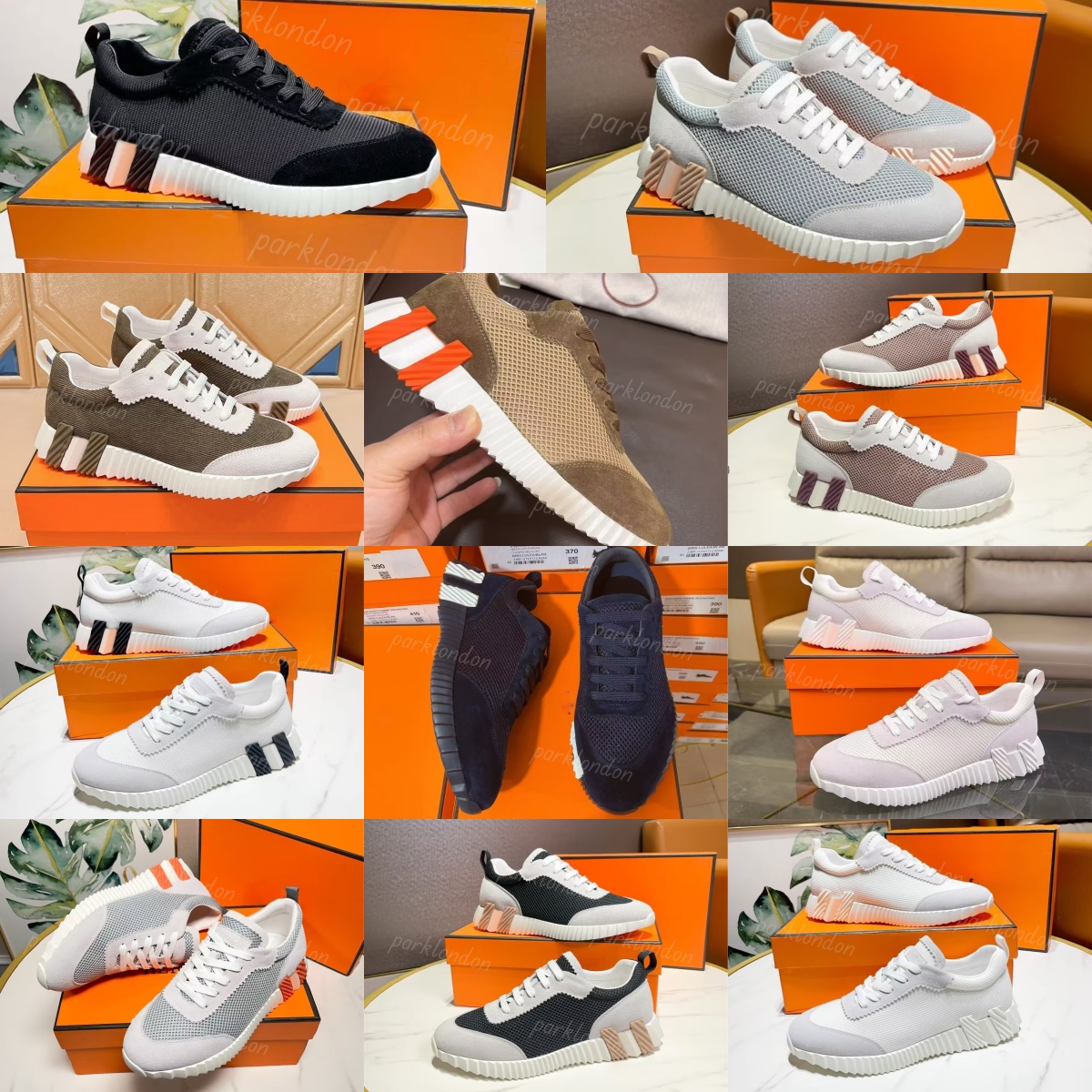 (order base on pictures)Designer Women's Men's Unisex corduroy Leather-spliced contrast colors breathable mesh sports shoes sneakers outdo