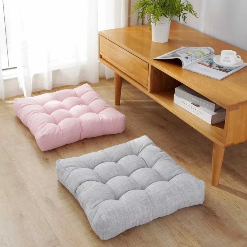 Square Large Floor Pillow Seating Cushion Cotton Linen Tufted Thick Floor Cushion For Adult Kids Pad Chair Cushion for Home H260330-image-1099631727