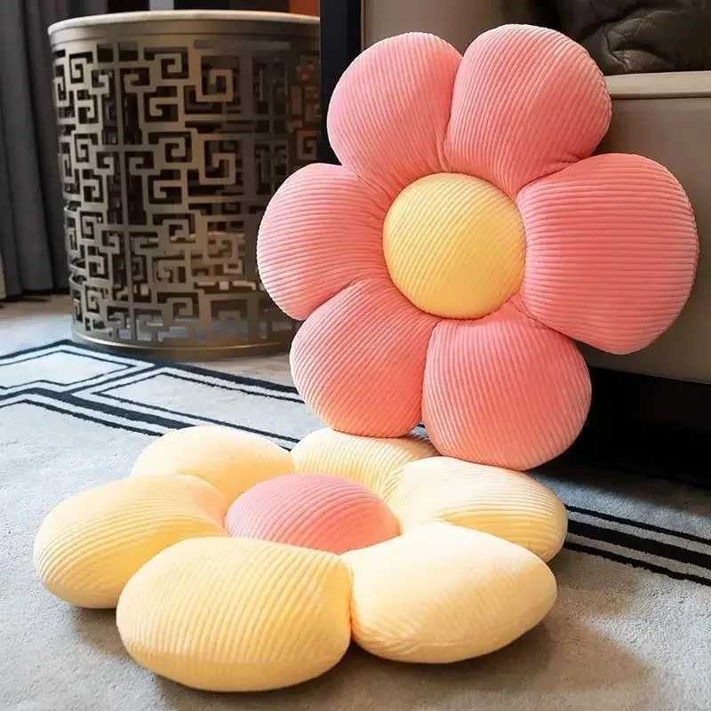 High-Quality Six Petal Flower Cushion Girly Room Decor Sunflower Pillow Bay Window Pink Flower Setting for Bedroom Seat Pillow H260330-image-1099631031