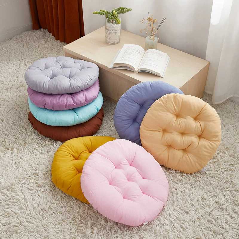 Office Chair Cushion Color Round Cushion Winter Warmth Cushion Household Dining Sofa Seat Pad Student Stool Butt Cushion H260330-image-1099630077