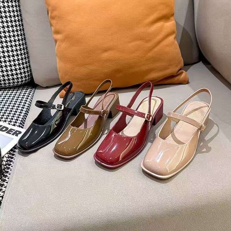Factory Wholesale Mary Jane Shoes Women Thick-Soled Height-Increasing New Popular Trendy Versatile High-Heeled Sandals For Going Out