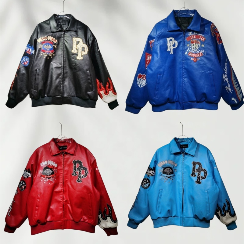 Pelle Leather Jackets Designer Jacket Diamond Encrusted Eagle Leather Jacket Wide Shp Leather Windbreak Bomber 1978 Limited Edition Luxury Mens 40 L
