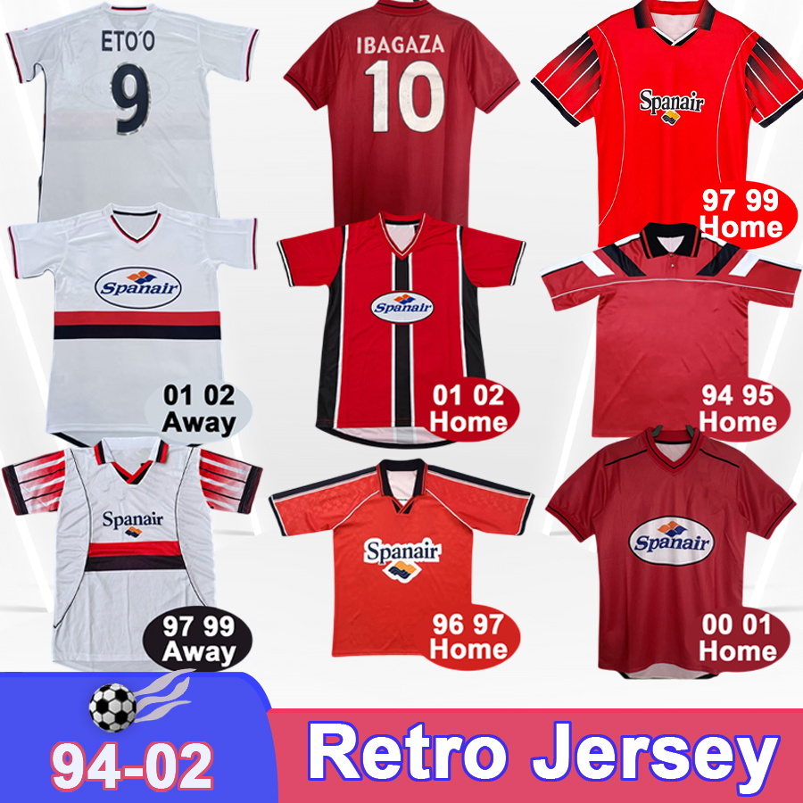 1994 1995 RCD malLOrcA IBAGAZA Retro Mens Soccer Jersey 2001 2002 ETO O Home Red Away White Football Shirt Vintage Short Sleeves Adult Uniforms