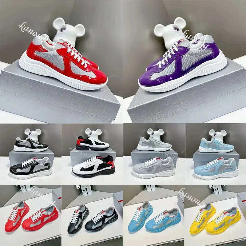 2026 Luxurious shoes Free Shipping Designer Dress Cups For Men Women Fashionable Versatile America Cup Sneakers Blue Red Black AAA+ White A+ Mesh Ru