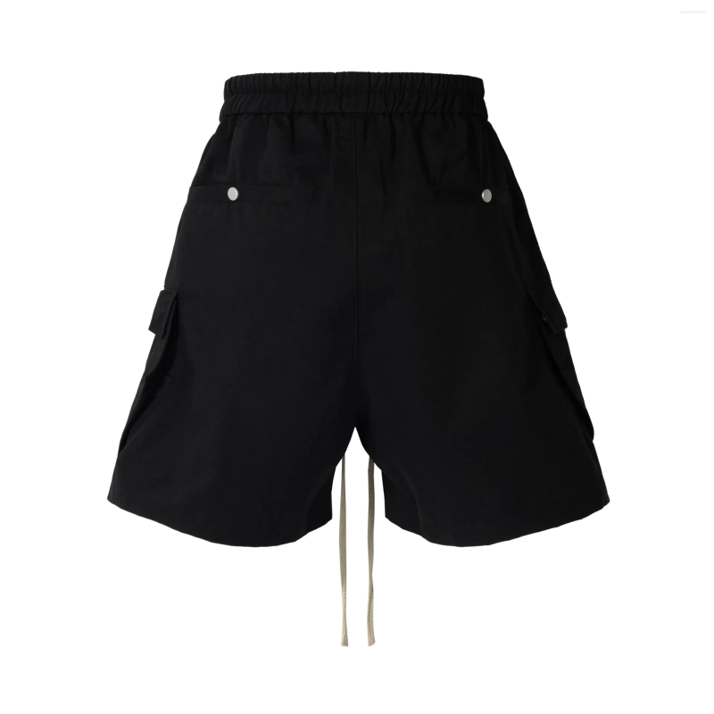 Shorts 2026 Mens Dark Style Drawstring Multi-pocket Tooling Niche Casual Loose Straight Five-point Pants L260612