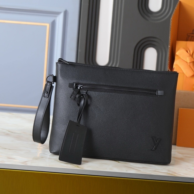 luxury Designers Bag for Men Top-grain Leather Clutch Bag Unisex Purse Briefcase Laptop Bag Designer Men Business Envelope Bag Size 30x22x5CM