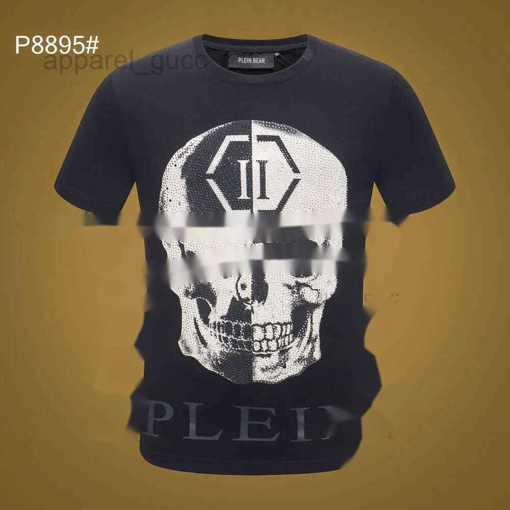 phillips plein t shirt Skulls Philp Plein T Shirts Mens Fashion Streetwear Plien O Neck Short Sleeve Slim Modal Cotton Casual Pilipp Plain T-Shirts