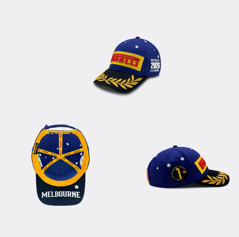 The new F1 racing sun hat MOTORSPORT PODIUM CAP 2026 AUSTRALIA CAP