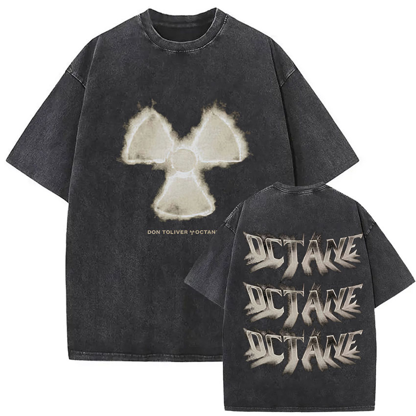 Rapper Don Toliver Octane New Album 2026 Vintage Washed T Shirts Men's Hip Hop Gothic O-Neck Short Sleeve T-shirt Y2k Streetwear