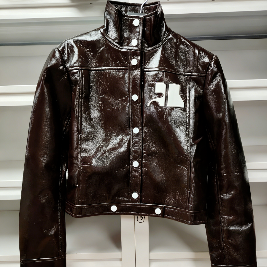 Coat Designer Jackets Men And Women Leather Jackets Glossy Granular Leather Jackets Fur Coats Motorcycle Jackets Windbreakers Black And Red Lacquere