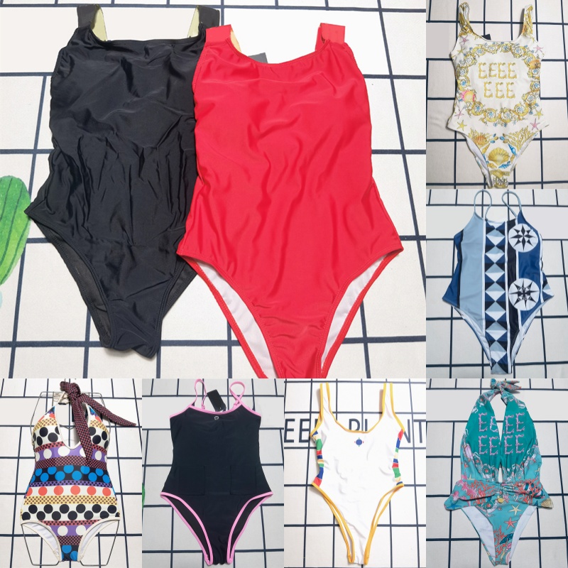 One Piece Swimwear Designer Womens Bikini Retro Style Swimsuit For Women Letter Logo Ladies Beach Wear-image-742965310