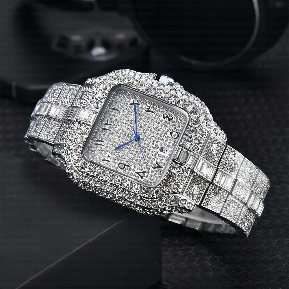 VVS moissanite watch high quality Iced Out Women Designer Men watch moissanite watch Free delivery moissanite watch pass dia test with box 001a