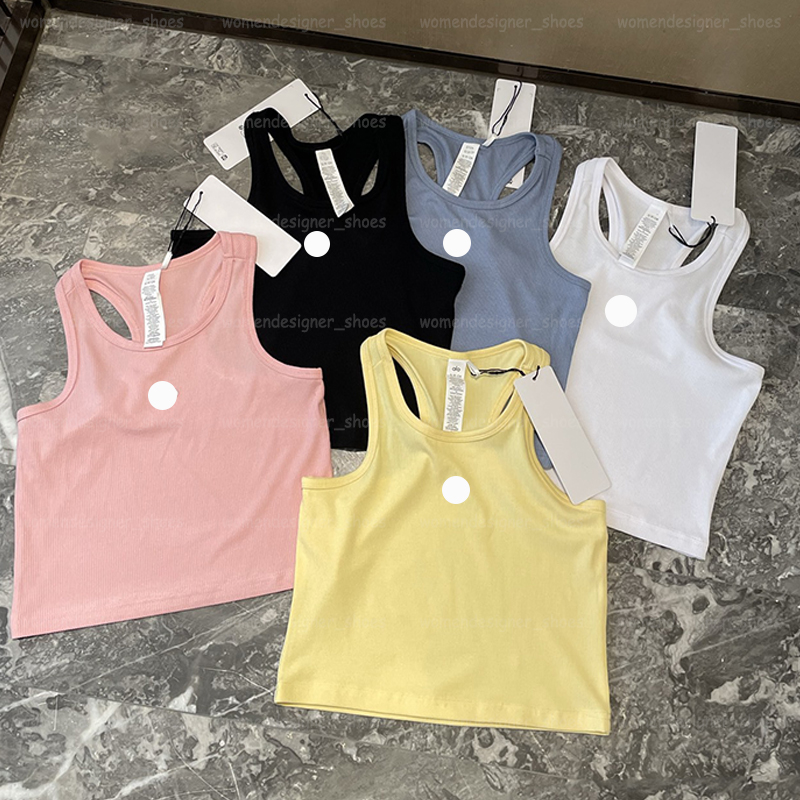 Designer Tank Top Set Sports Vest Yoga Wide Leg Pants Women Summer Elastic Waist Quick Dry Straight Swearpants Fitness Casual Black Trousers-image-785587030
