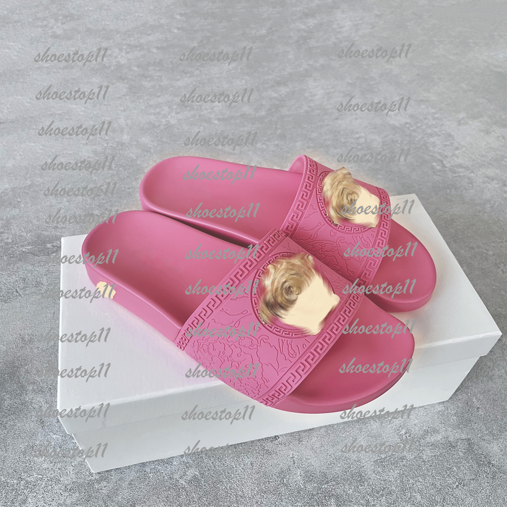 Designer Slippers Fashion Classics PALAZZO Sandal Casual Shoe Mu Mens Slippers Womens Sliders Metal Slipper Summer Platform Flat Slide 35-46 e01