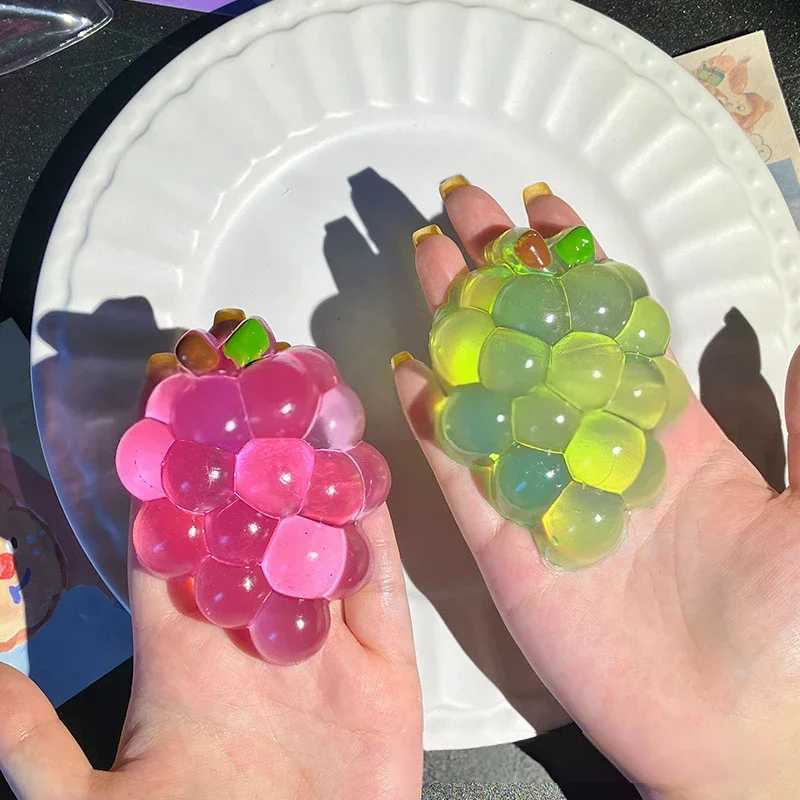 1Pcs Squeeze Stress Relief Hand Toys Fruit Grapes Toy Anti-Anxiety Fruit Stretchy Slow Rising Sensory Props H260330-image-1099693156