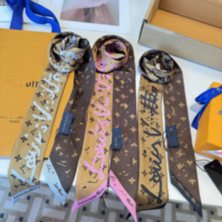 26ss 10A luxurious designer twill silk headband knot 18mm double-sided 8*120 top-quality imported double-layer silk small ribbon