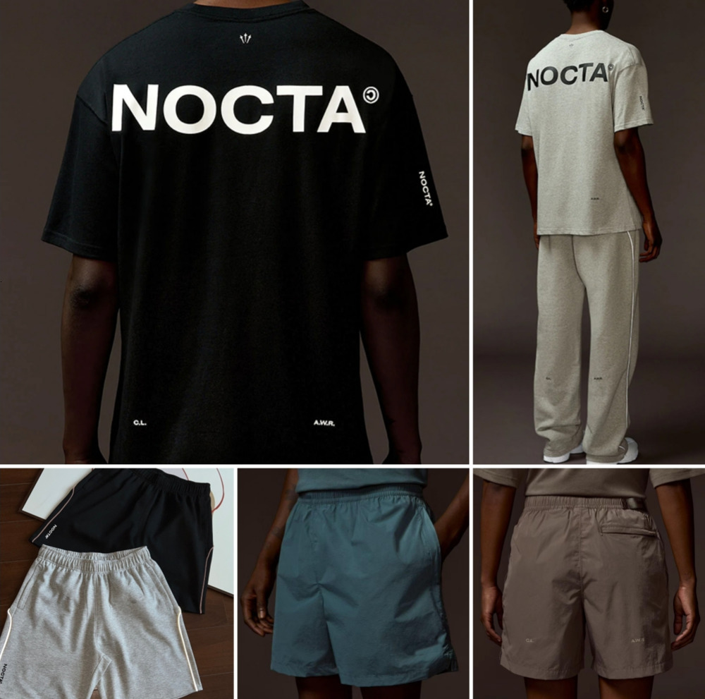Designer Mens Tshirts shorts NOCTA Letter Printed Fashion man womens T-shirt Casual Cotton Tees Short Sleeve Streetwear Luxury nocta Sports TShirts