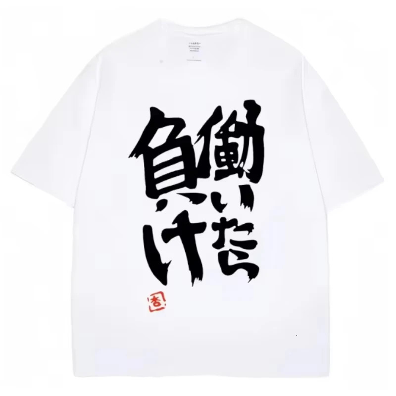 Cotton Anime Futaba Anzu Same Print T Shirt Chinese Word Cosplay Style T Shirts Fashion Summer Women Tees Streetwear 260430