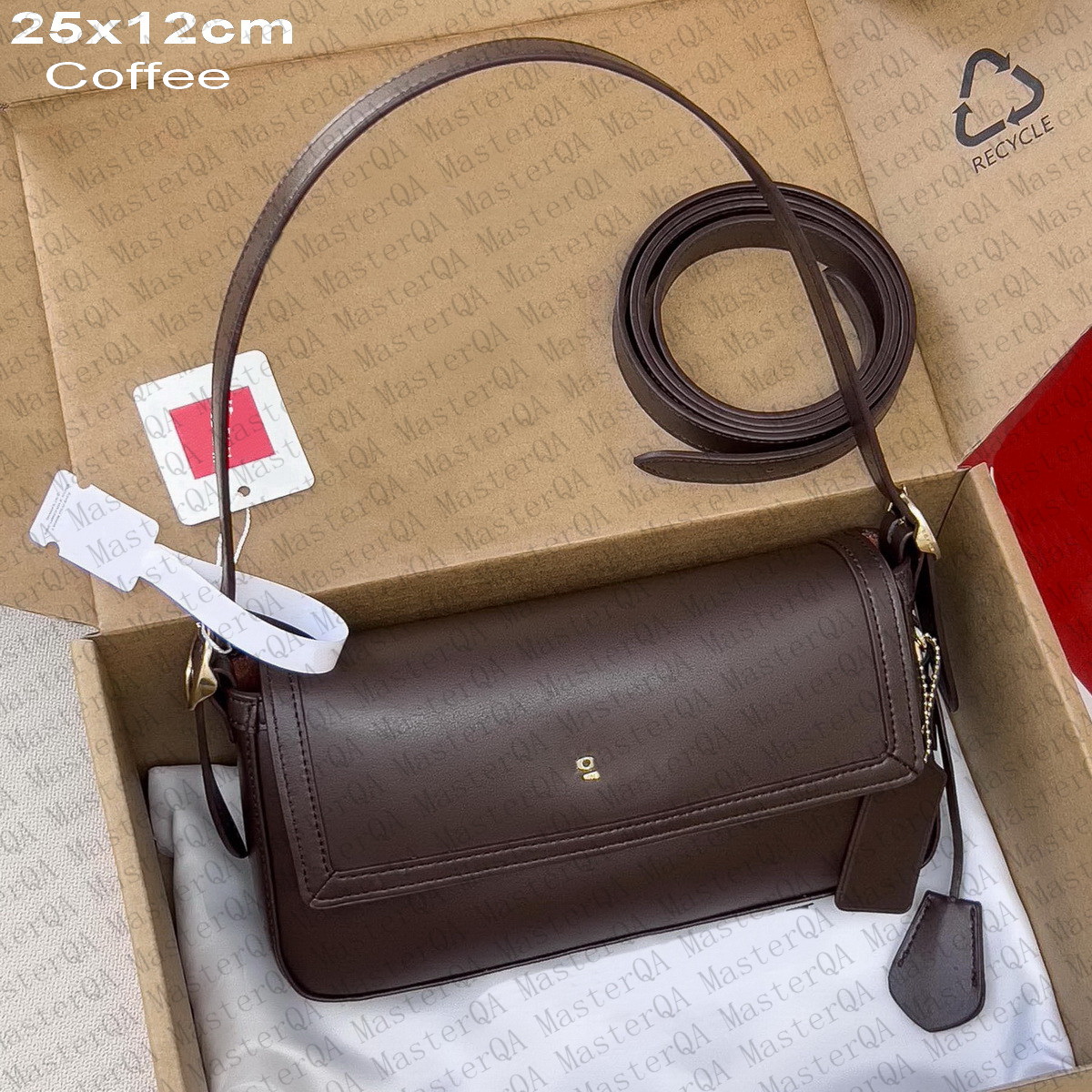 Demi Bag Shoulder Bag Purse Pocket Designer Bag Leather Women Handbag Signature Underarm Crescent Crossbody Bag Half Moon Wallet Black Maple Brown