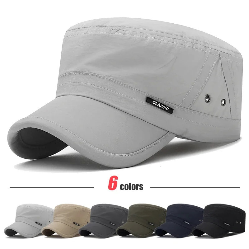 Mens and Womens Flat Cap Venting Holes On The Military Academy Cadet Caps Fashionable Classic Outdoor Casual Sport Sun Hat 260430
