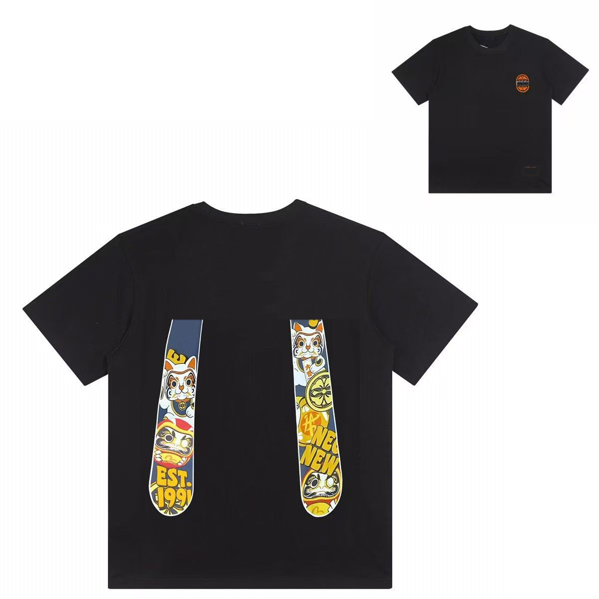 Luxury Designer Mens Clothing Tshirts Breathable Tee Shirt Graphic Short Sleeve Crewneck Shirts Harajuku Cotton Printed God Of Fortune Men Womens T-